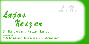 lajos neizer business card